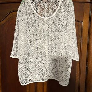 Chico's White Lace Blouse